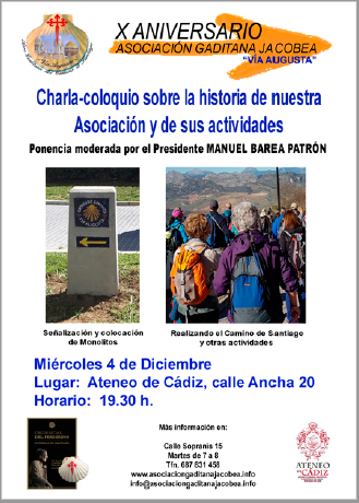 X aniversario Asociación Gaditana Jacobea "Vía Augusta"