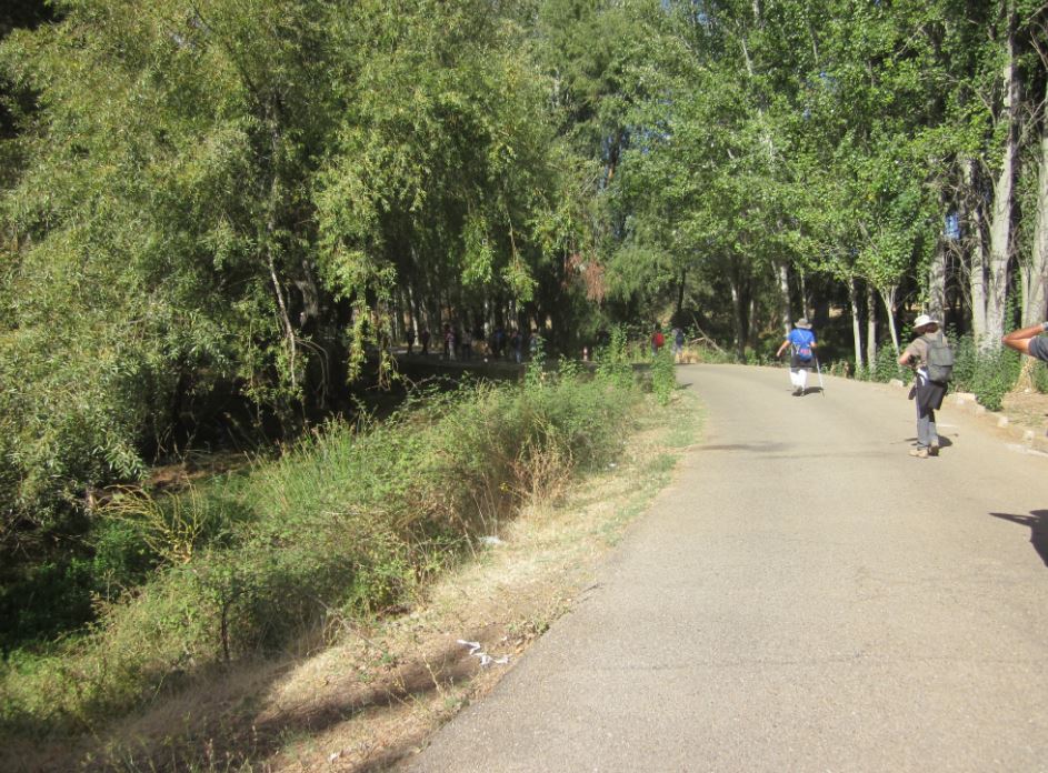 Salida Camino de la Frontera. Etapa San Nicolás del Puerto - Alanís